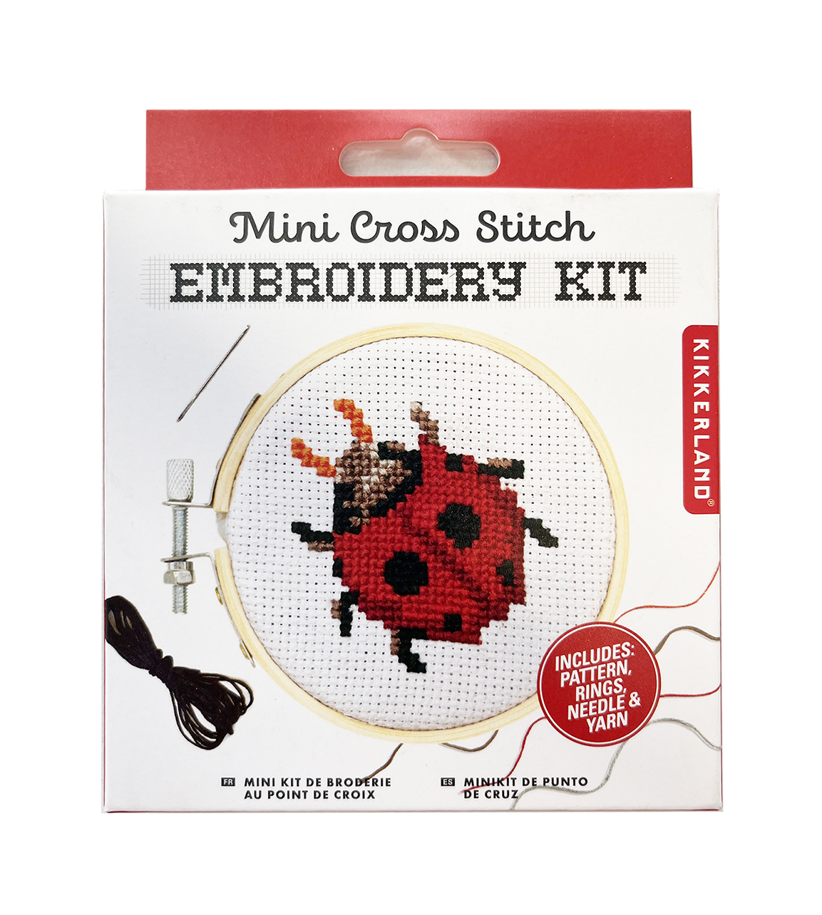Mini Cross Stitch Embroidery Kit - Ladybug